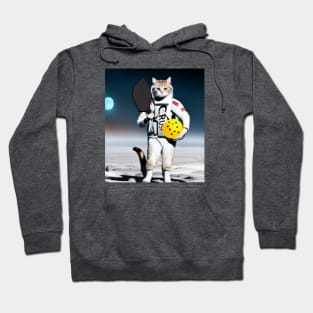 Pickleball space cat Hoodie